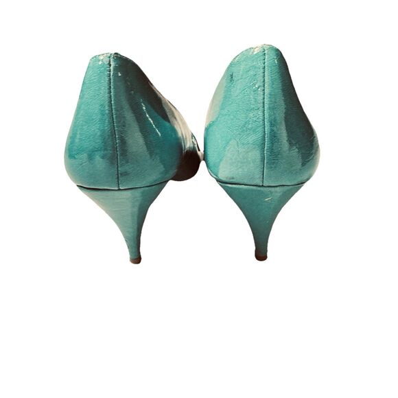 BAIT But Another Innocent Tale Teal patent pumps Size 9 Pin Up Retro Rockabilly - Picture 5 of 11
